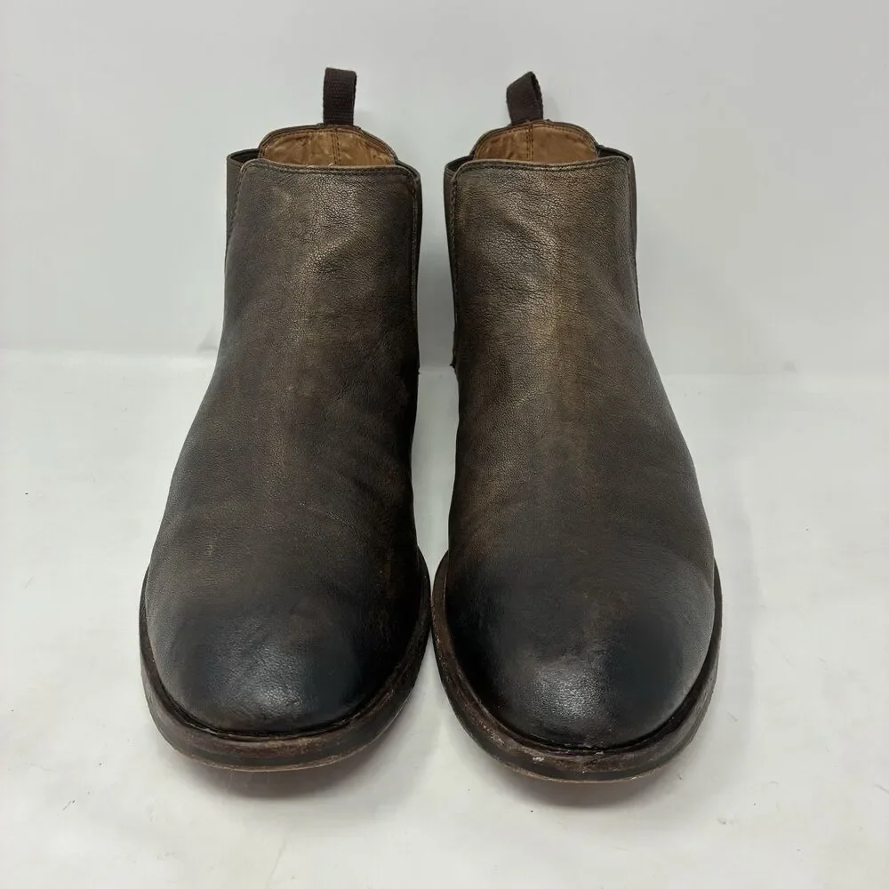 Frye Tyler Flex Boots Mens Size 13 Brown Leather Chelsea Ankle Pull On Pebbled